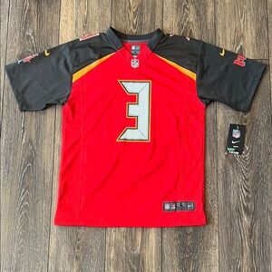 NWT Nike NFL Winston #3 Buccaneers Youth L 14/16 Red Black On Field Game Jersey